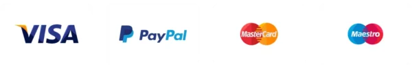 Moyens de paiement sécurisés acceptés : Stripe, PayPal, virement SEPA, Visa, Mastercard, American Express, Carte Bleue
